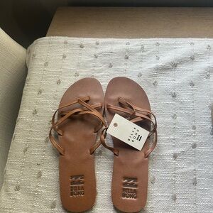 Billabong Women's Tan Strappy Sandals